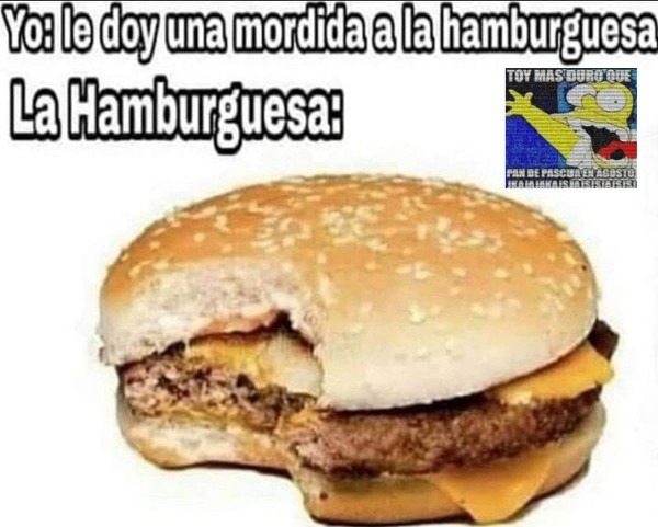 La hamburguesa - meme