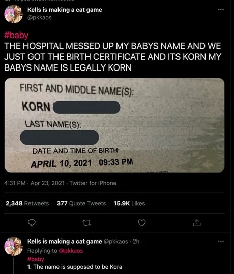 Birth certificate meme