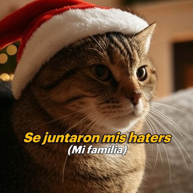Yo en la cena de nochevieja - meme