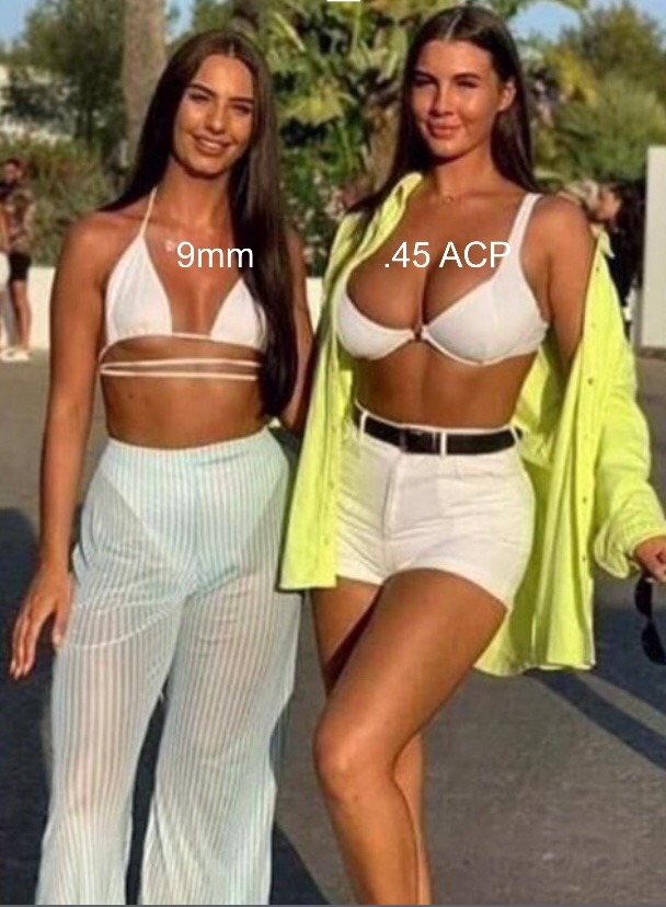 45 ACP is better than 9 mm - meme