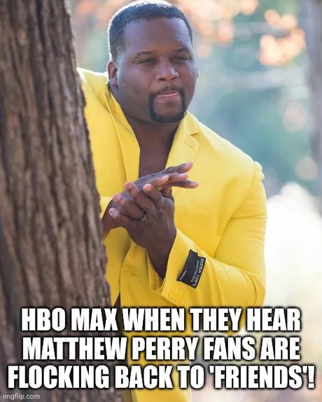 Matthew Perry fans are flocking back to Friends - meme