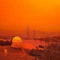 Athens yesterday, dust from Sahara desert