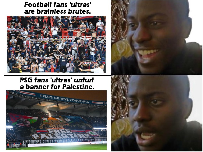 PSG fans 'ultras' - meme