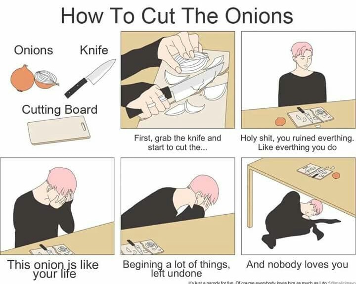 Cut an onion - meme