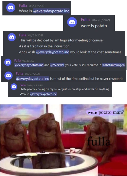 Were potato? - meme