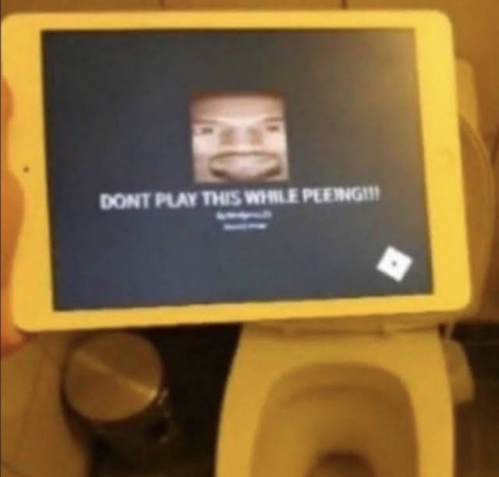 DONT PLAY THIS GAME WHILE PEEING - meme