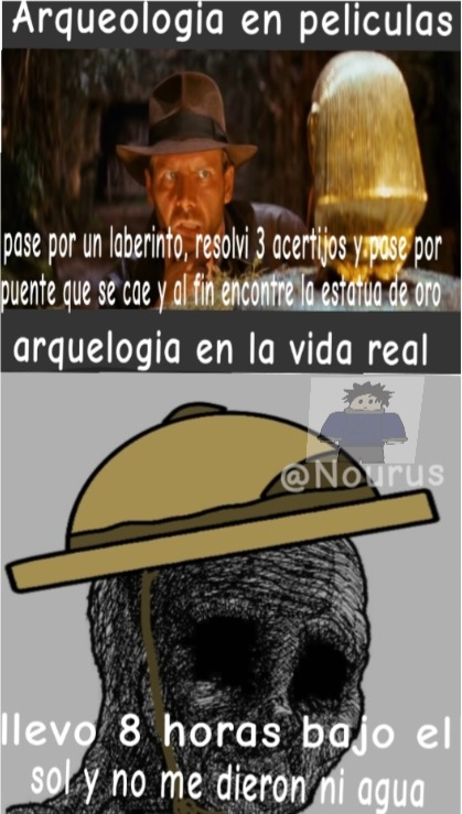 Nunca estudien arqueologia - meme