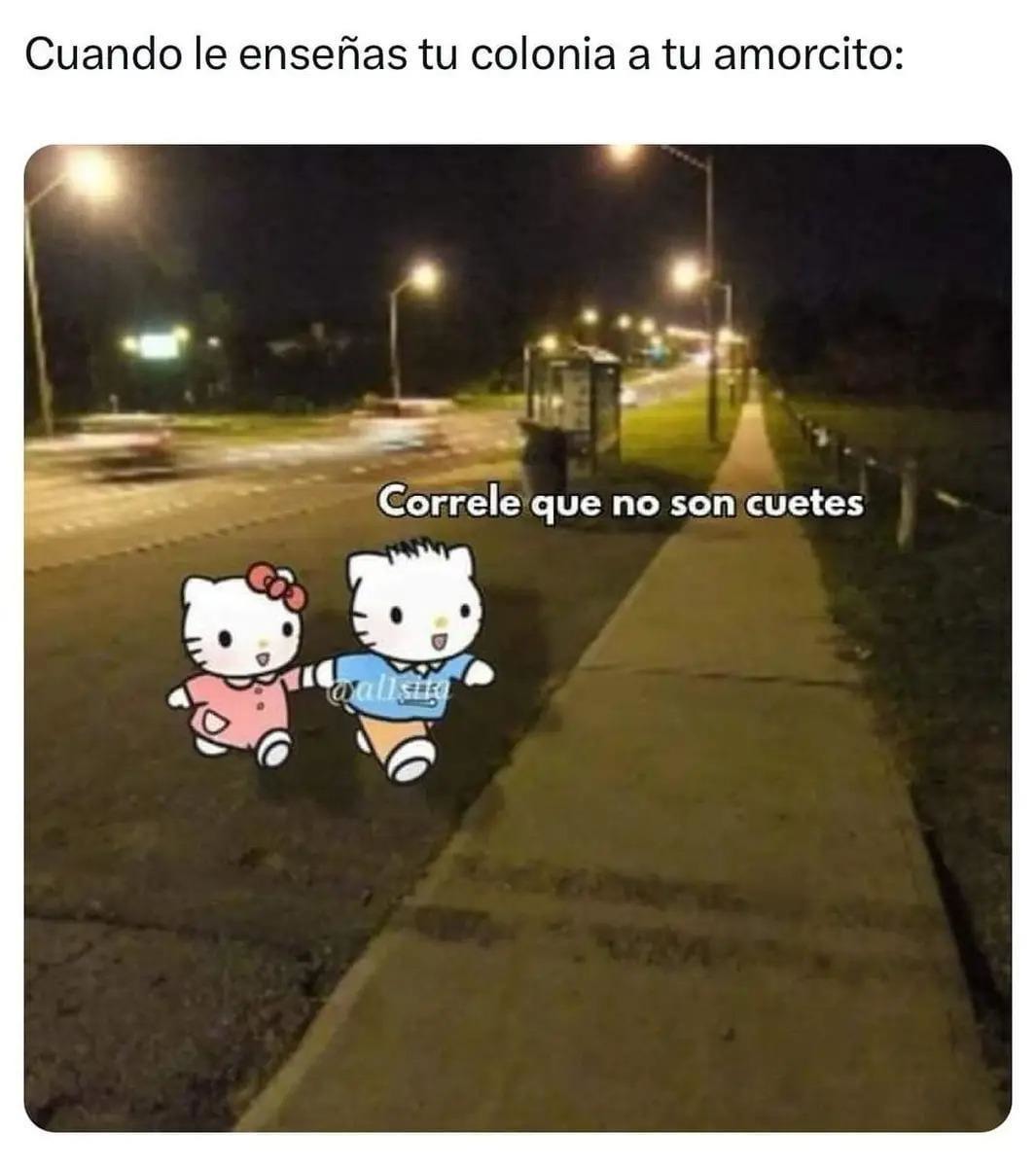Le enseñas tu barrio y justo suenan los no-cuetes - meme