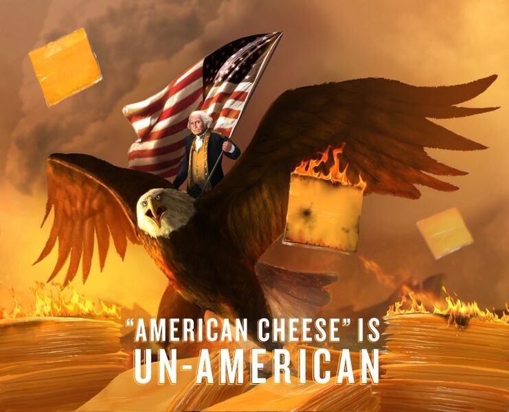 "American" cheese sucks balls - meme