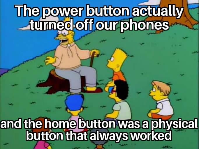 Phones back in the day - meme