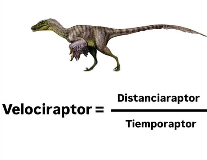 Cuando el velociraptor tiene delay y es un tiemporaptor - meme