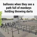 ballon when monkey dart