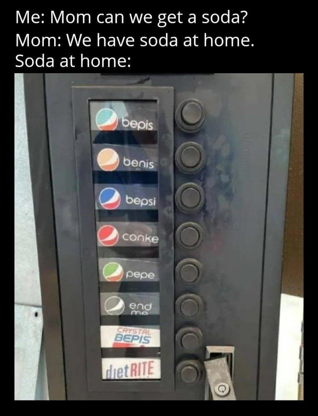 Soda at home - meme