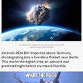 Asteroid the size of two ducks impacts above Germany