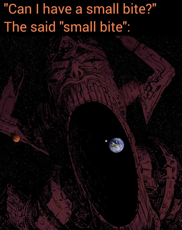 Can I have a small bite? - meme