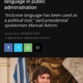 Milei bans inclusive language in public administration