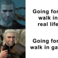 Going for a walk in game