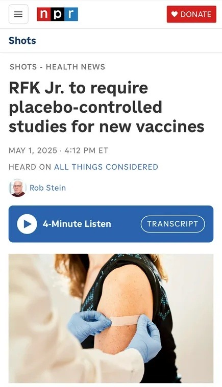 RFK Jr. wants placebo tests for new vaccines and it’s getting heated - meme