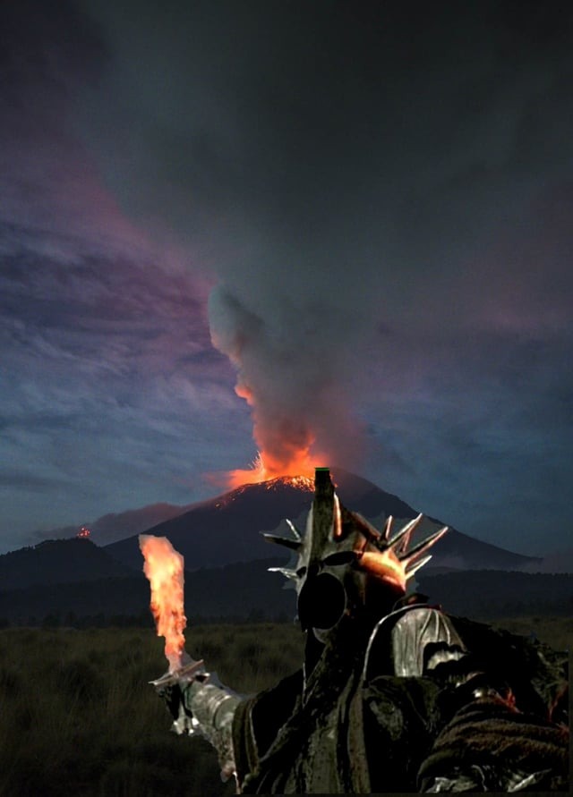 Meme del volcán Popocatépetl