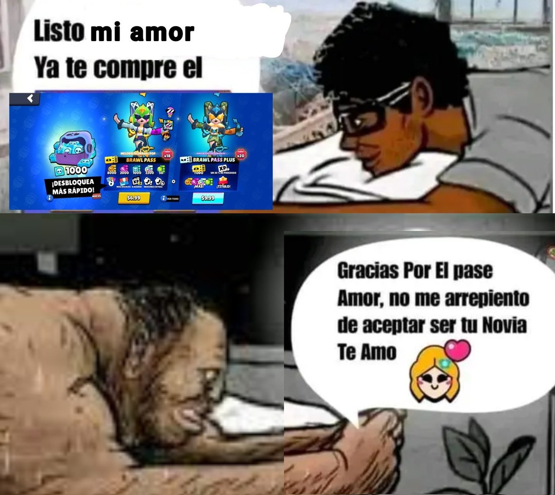 The yuser consiguiendose el brawlpass: - meme