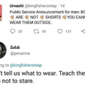 Boxers are not shorts, you can not wear them outside