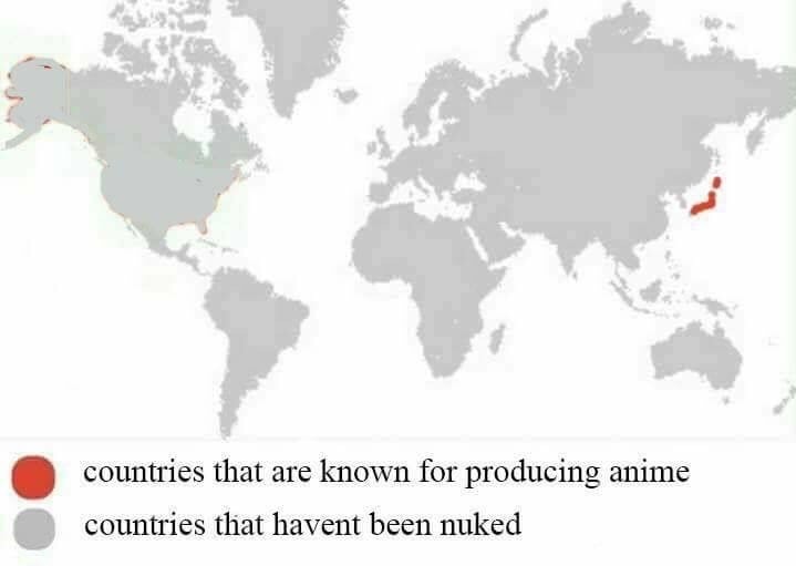 Countries not nuked - meme