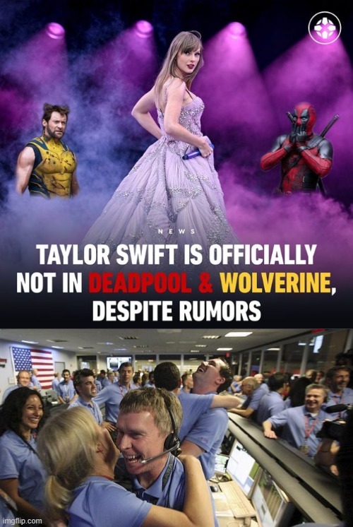 Taylor Swift will not be on Deadpool 3 - meme