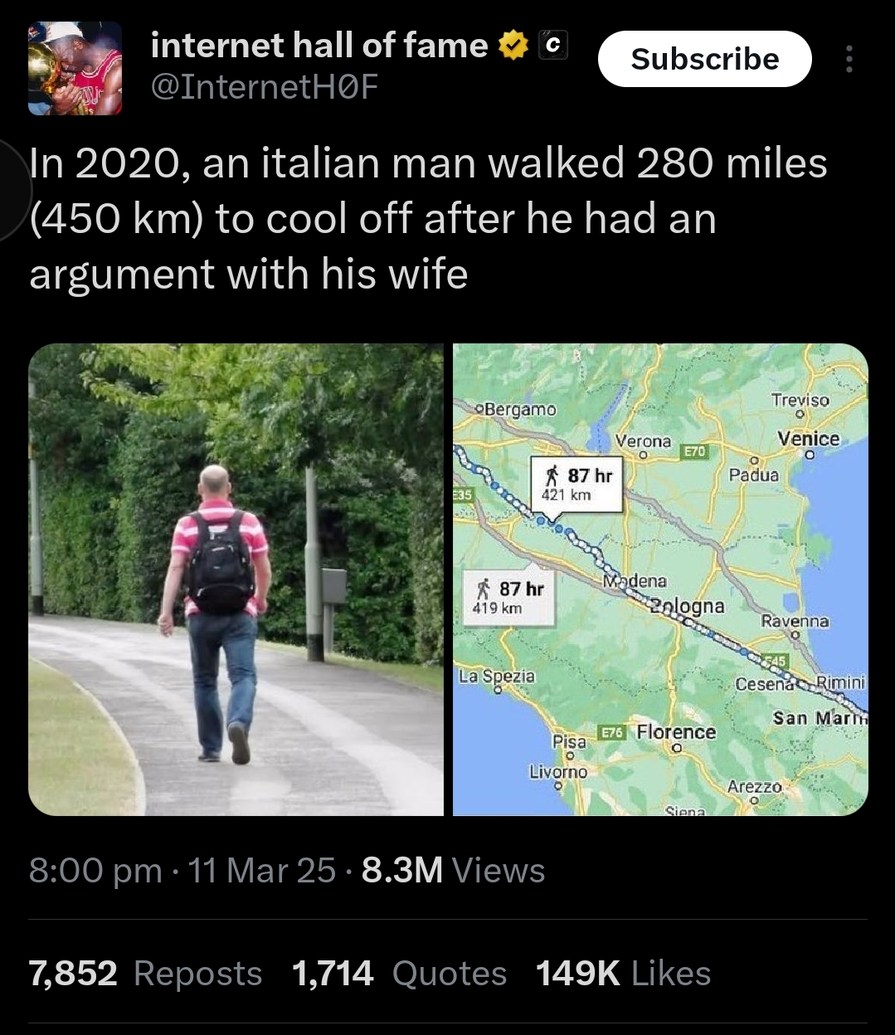 Guess he just fast travelled - meme