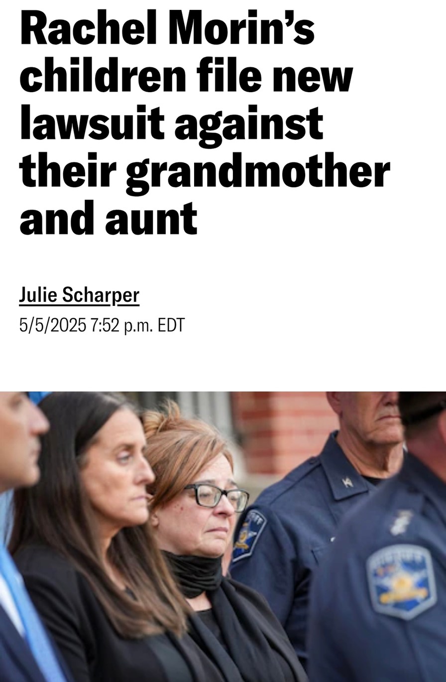 Rachel Morin's kids suing their own grandma and aunt now - meme