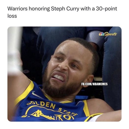 Warriors honoring Steph Curry - meme