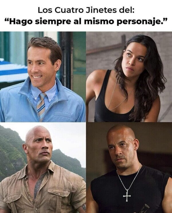 actores que siempre hacen de si mismos - meme