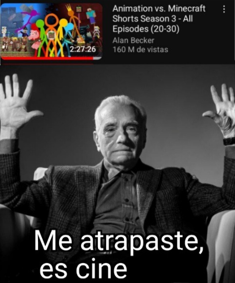 Alan becker no ganó ningún oscar solo porque no quiso, (pd: el espacio en negro de abajo esta así, porque la plantilla tenía emojis y hiban a cagar el meme)