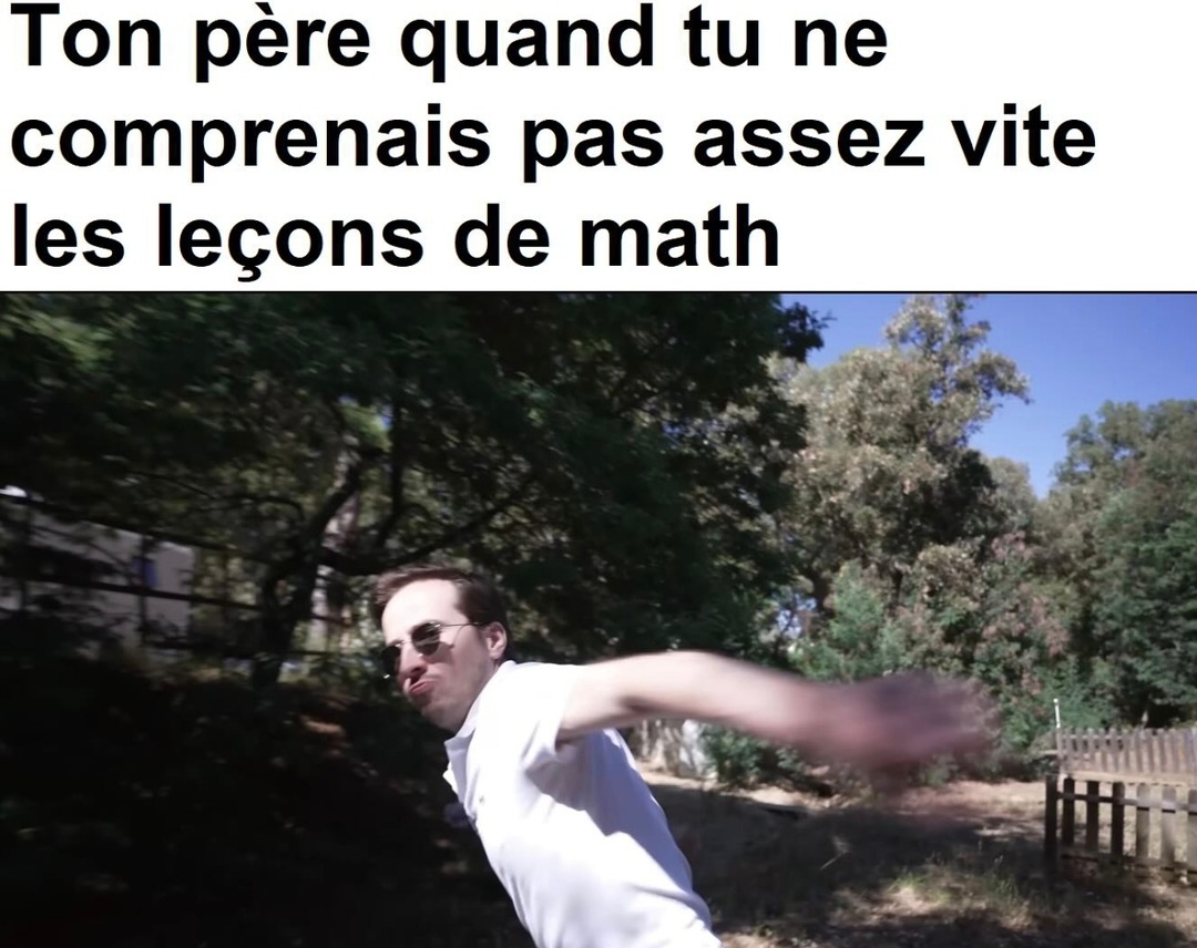 Quand ton père devient coach de maths hardcore - meme