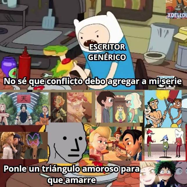 maldigo a quien se le haya ocurrido ese cliché tan pendejo. Si hasta el bodrio de mha recurrió a ese método para atraer audiencia - meme