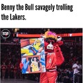 Benny the Bull talks trash