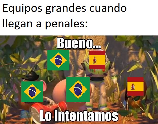Brasil aunque sea si metio gol - meme