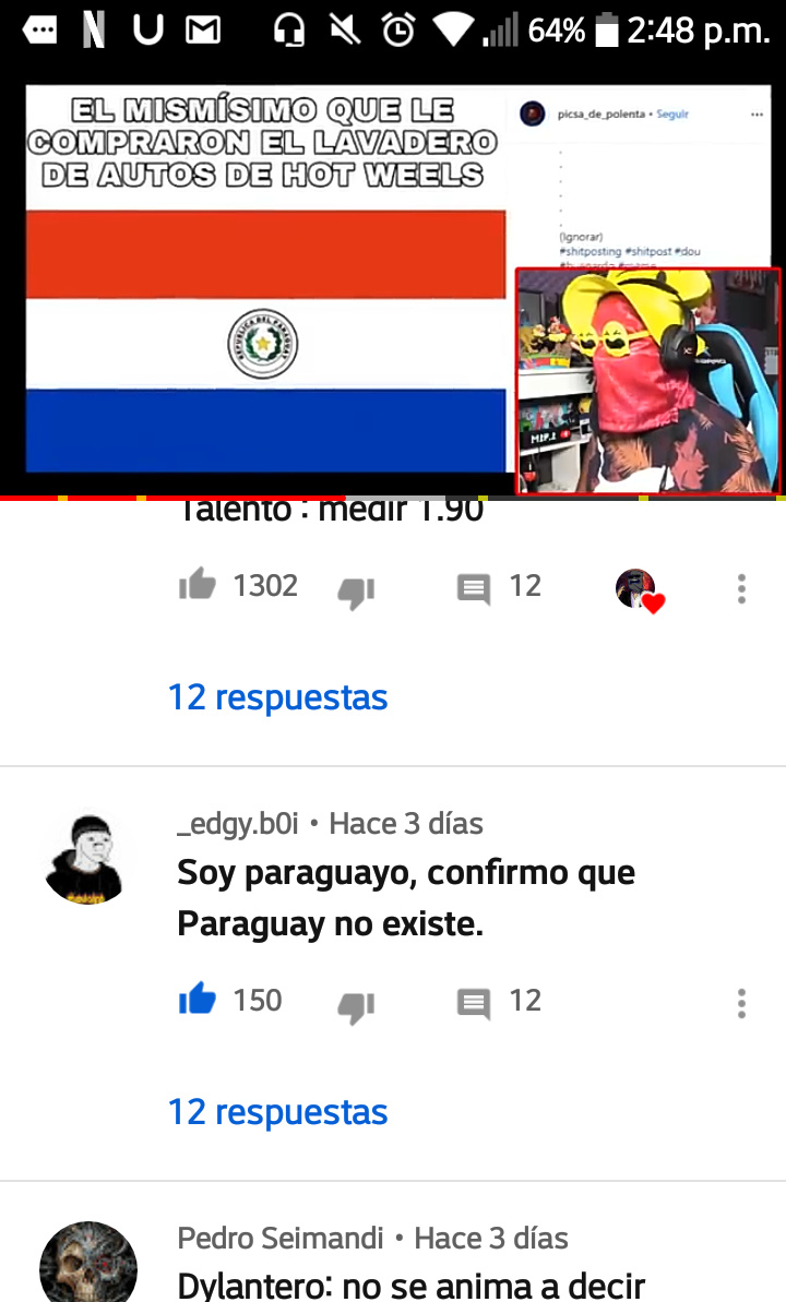 Confirmo paraguay no existe - meme