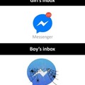 Boys inbox Vs girls inbox