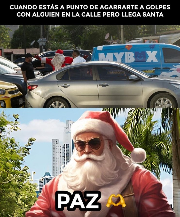 Papa Noel: Haya paz - meme
