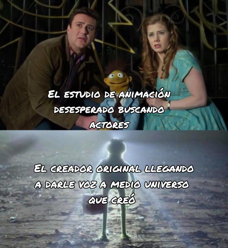 Por qué siempre el creador original le da voz a un montón de personajes - meme