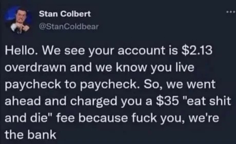 Thank you very much bank - meme