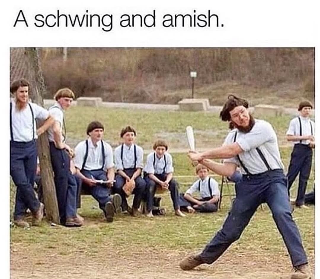 A schwing and amish… don’t ask, just vibe - meme
