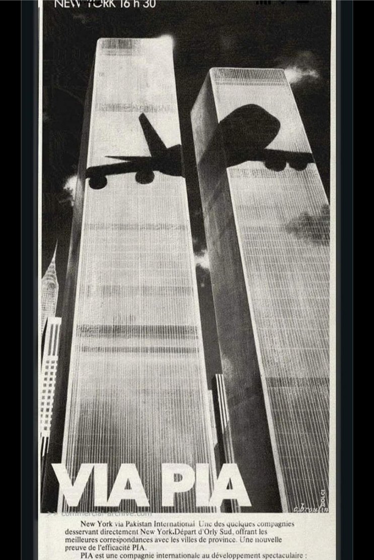 Read ad of 1980s from Pakistan Intl Airlines - meme