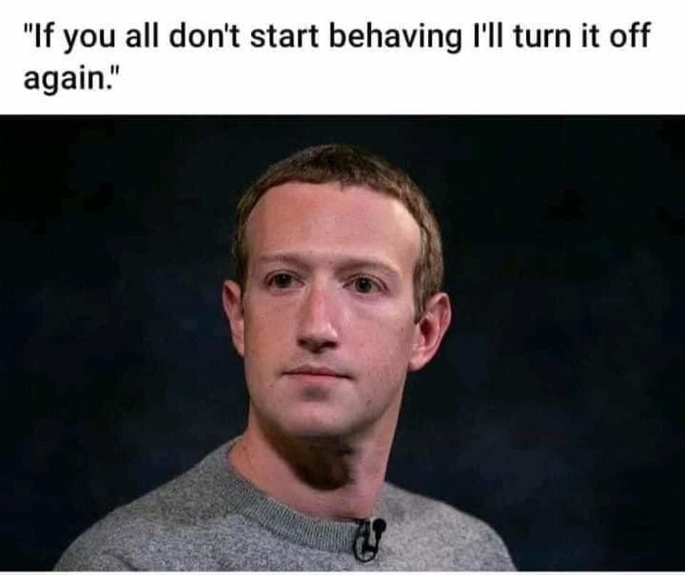 Facebook outages - meme