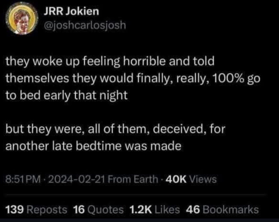 They swore they'd sleep early, but the bedtime betrayed them - meme