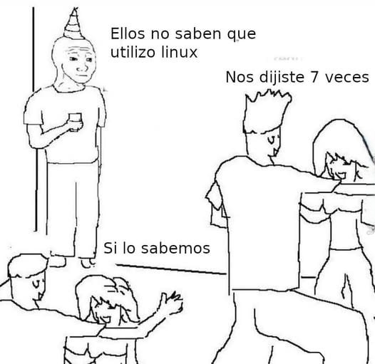 El del linux que no se cansa de decirlo - meme