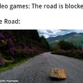 The road is blocked