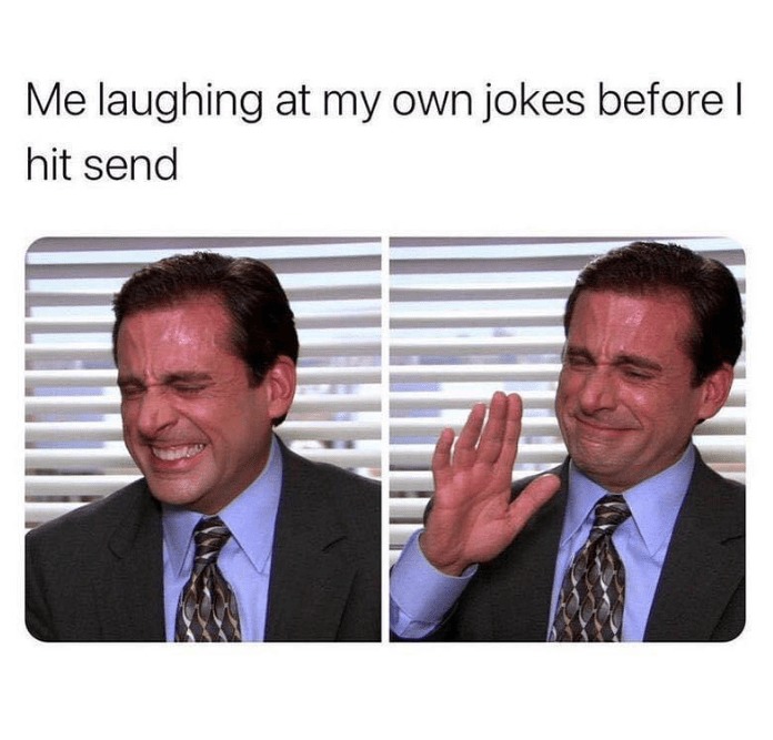 The Office laughing meme