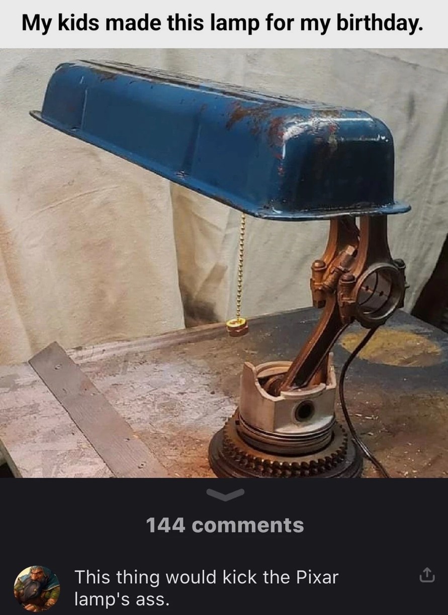 Lamp for birthday - meme