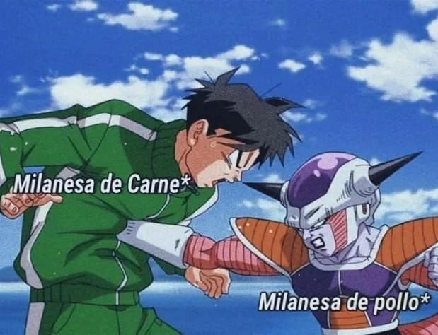 Milanesa de pollo mucho mejor - meme